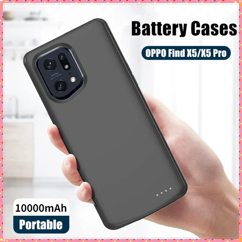 

For OPPO Find X5 Pro Extrenal Battery Cases 10000mAh Portable Charger Powerbank Charging Cover For OPPO Find X5 Power Bank Case