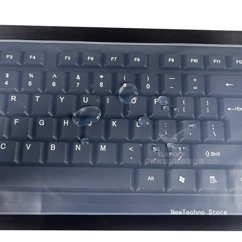 44.5x13.8cm Silicone Keyboard Protector Cover Skin for Computer Desktop Keyboards for 19'' 21.5'' 22.1'' 23'' 24'' 27'' 29''