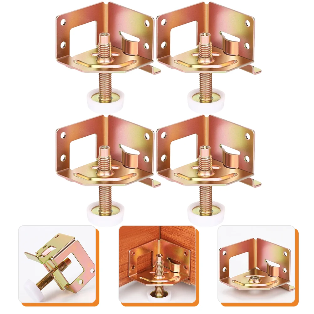 4 Pcs Adjust The Foot Pad Outdoor Furniture Levelers Adjustable Feet Legs Leveling Screw on Heavy Duty Cabinet