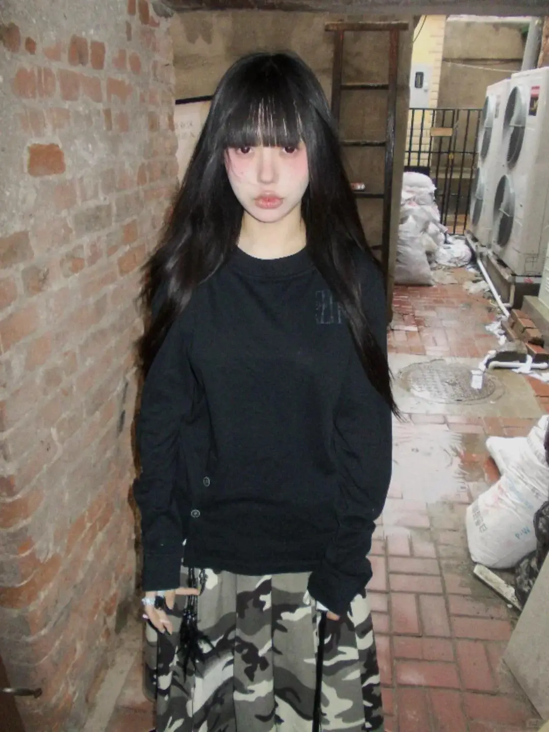 

Топы с графическим принтом в американском стиле ретро, топы с длинными рукавами и пуговицами Y2k, винтажные топы в стиле гранж, японские футболки для девочек 2000-х годов, осенние топы