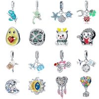 HOT 92 Style Real 100% S925 Sterling Silver Chameleon Firefly Pendant Beads Fit Original Bracelets Charms Jewelry Gifts