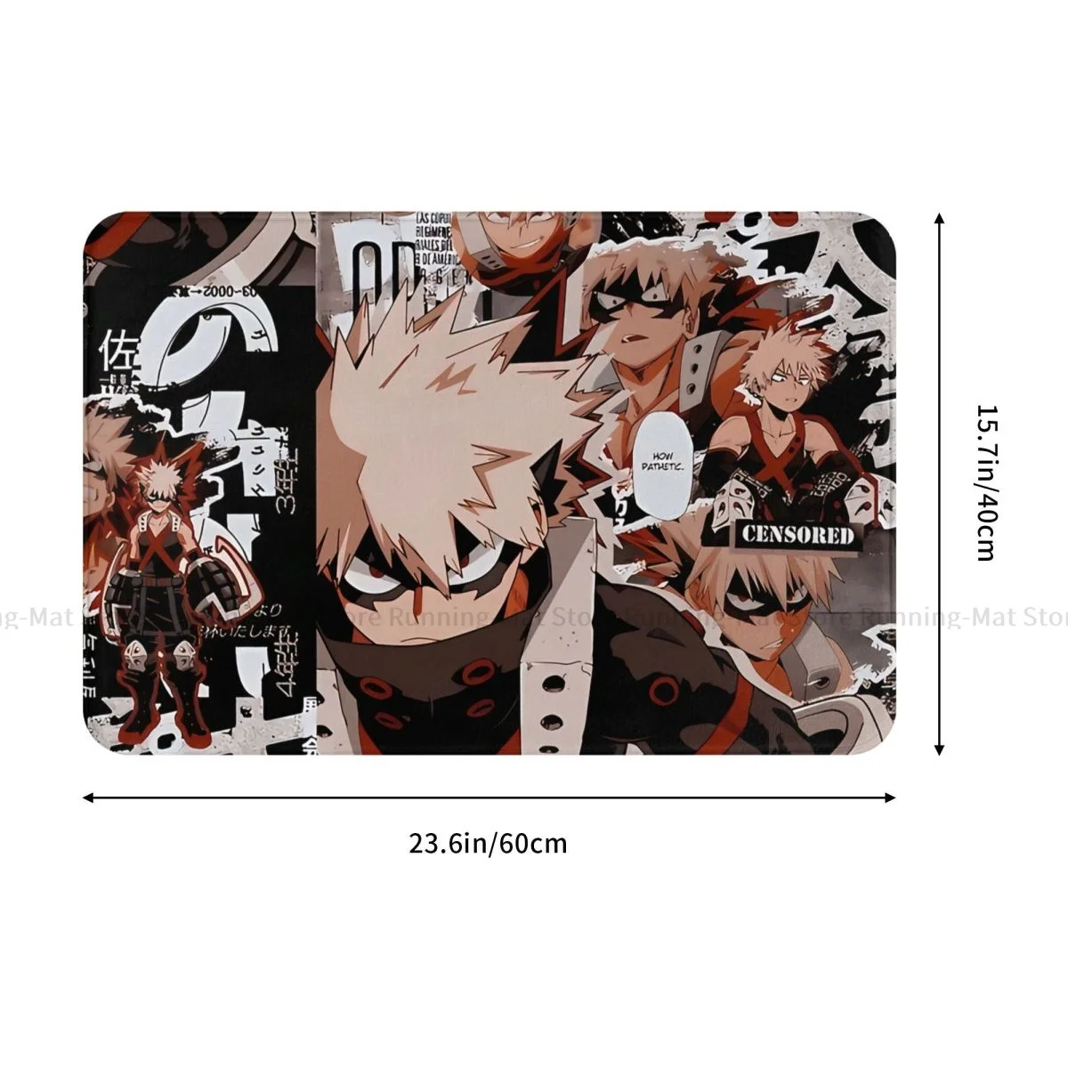 Anime Collage Anti-Slip Doormat Bath Mat Bakugo Kachan Print Hallway Carpet Welcome Rug Home Decorative