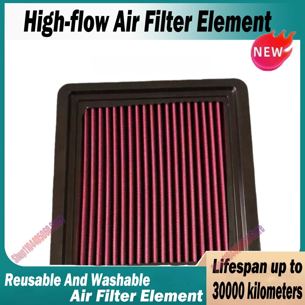 

Car High Flow Air Filter For KIA Hyundai: Elantra 1.6 / 1.8,2009 Hyundai i30 1.6 / 2.0AT oem: 28113-0Q000 Washable Reusable