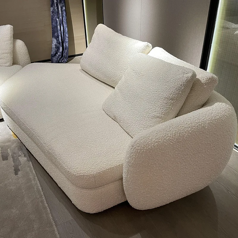 Modernes geschwungenes Ledersofa