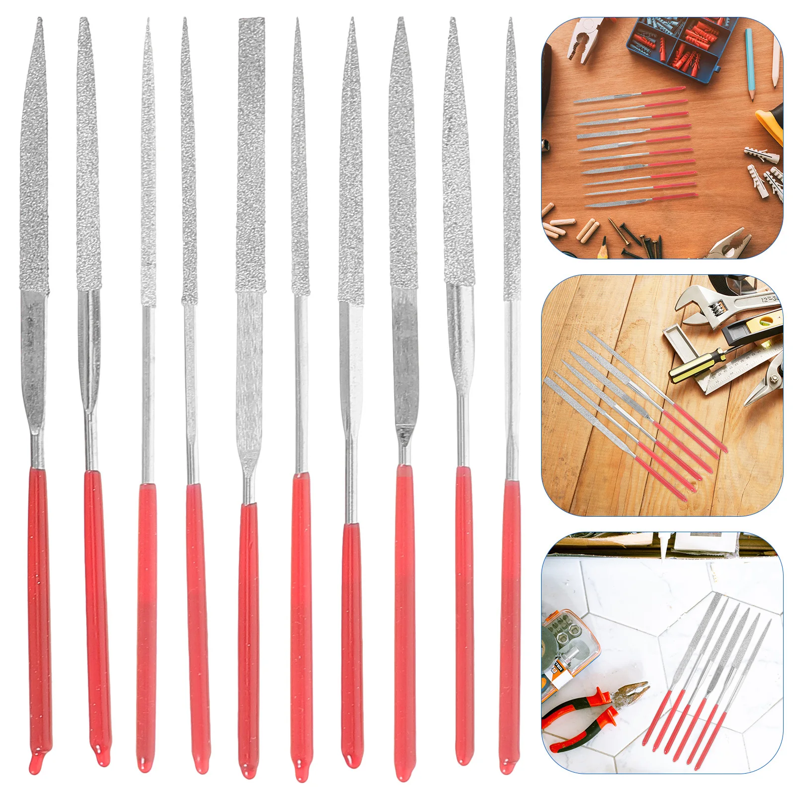 

1Set Mini Diamond File Set Precision Needle Files Metal Files for Jewelry Wood Glass Stone Jewelers Tools Diamond File