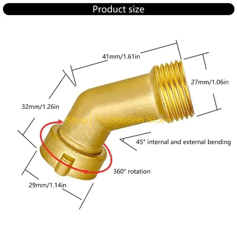 242A Upgrades Messing 45 Grad Wasserschlauch Ellbogenadapter 3/4 für Stress Frees -Anschluss