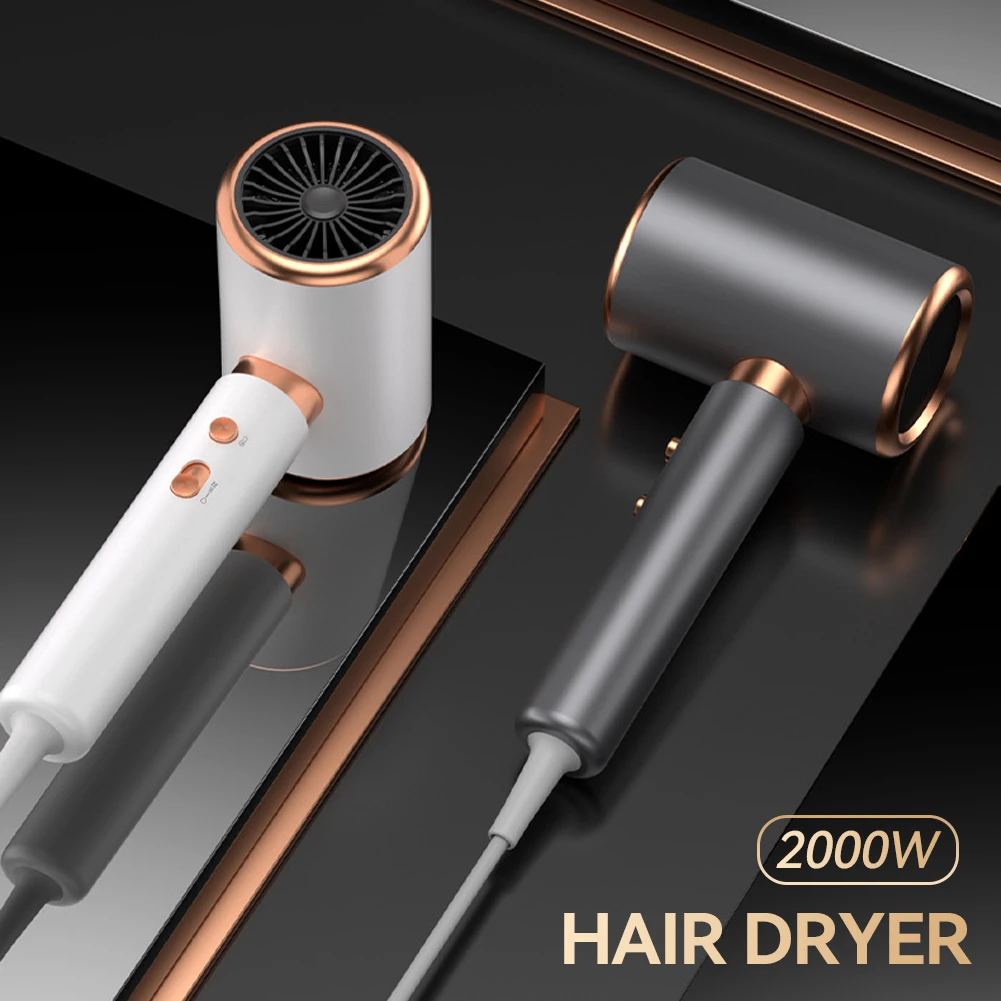 Ionic Hair Dryer High Speed Motor Blow Drier 1400W/2000W Hairdryer Negative Ion Hair Care Styler Professional Blow Dryer