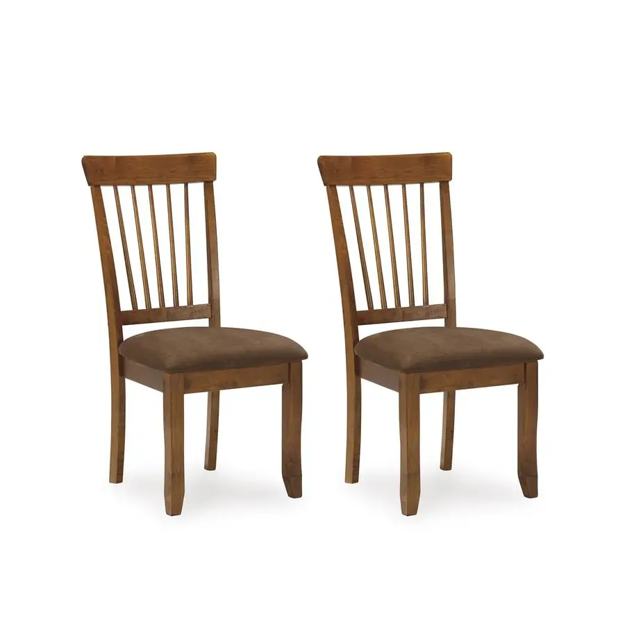 

Berringer Spindle Back 18 Dining Chairs Set of 2 Rustic Light Brown with Upholstered Cushioned Seat Customizable