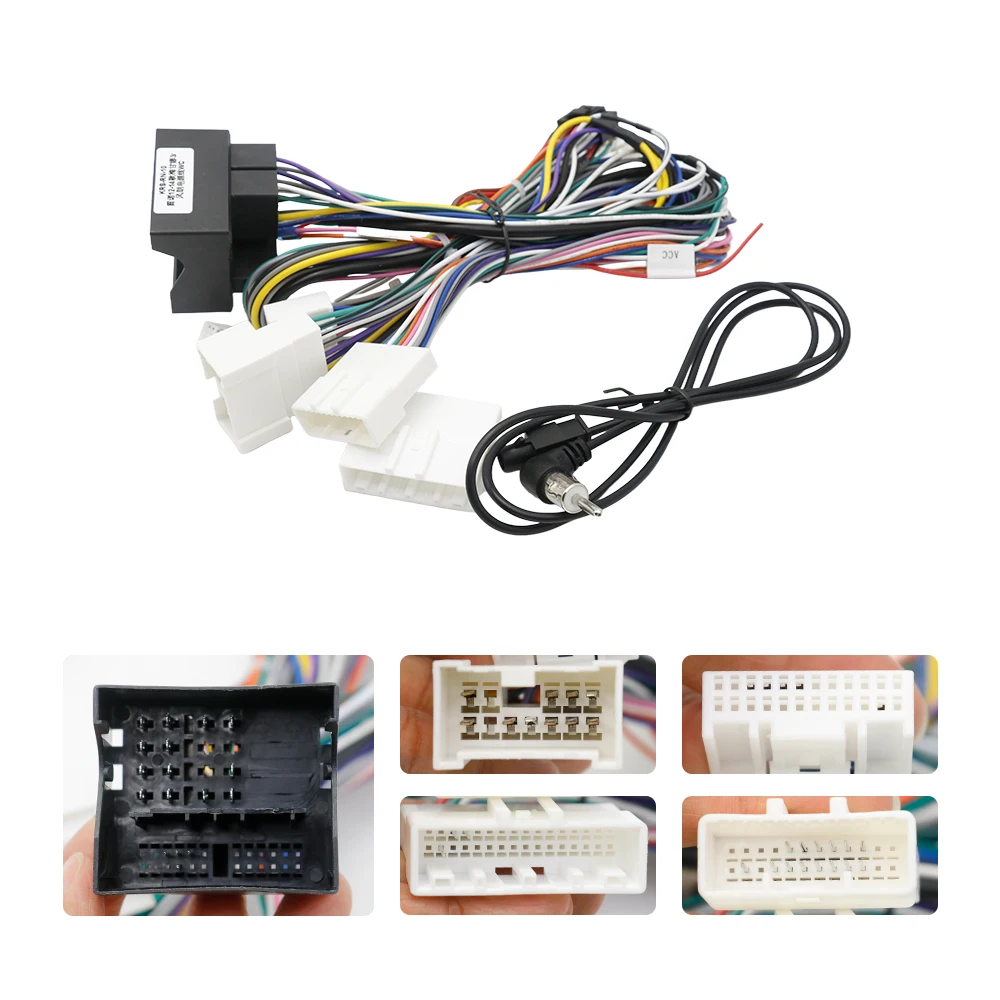 Wiring Harness CAN Bus Decoder LNF1.10 for Renault Megane 3 Fluence 16 Pin Plug To 12 Pin Connector Car Android Cable Adapter