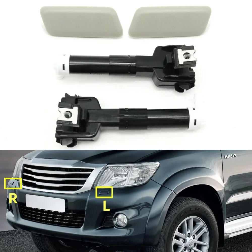 

Car Front Bumper Headlight Head Lamp Washer Nozzle Cover Clean Jet Water Sprayer Cap Lid For Toyota Hilux VIGO 2011-2015