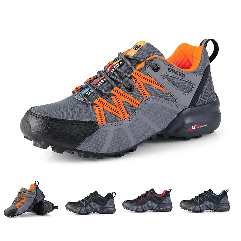 Men's Hiking Shoes Flexible Non-Slip Trekking Trail Shoes Lightweight Breathable Work Camping & Outdoors Walking