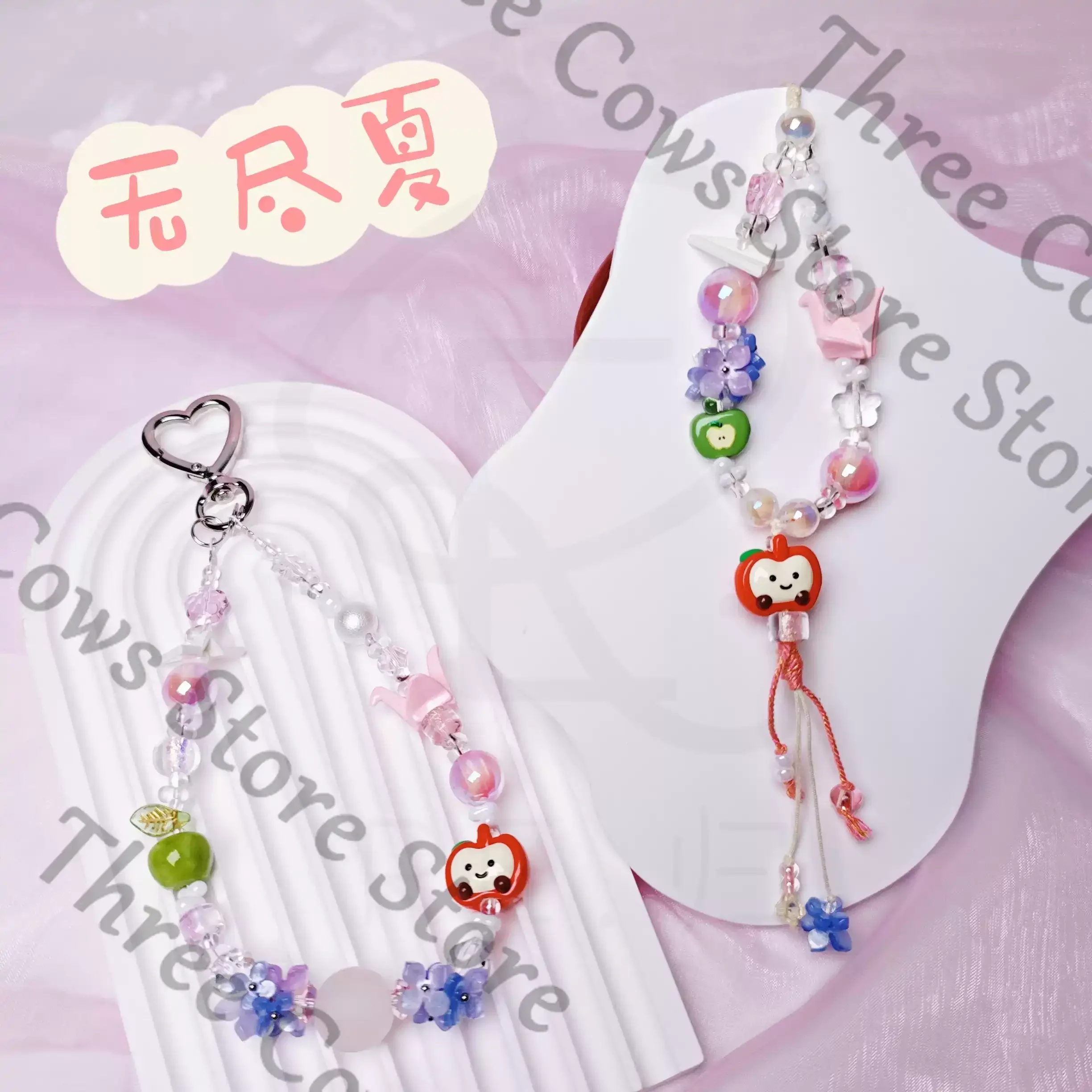 Anime Love and Deepspace Caleb Cosplay dibujos animados hechos a mano teléfonos cordón accesorio correa de teléfono cadena móvil regalo de mascota de Halloween