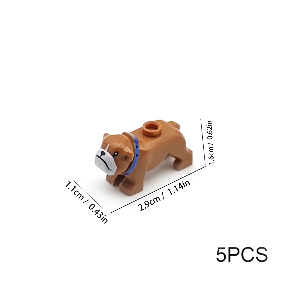 MOC Bausteine Haustiere Husky Weiß Kätzchen Welpen Bulldogge Zoo Haustier Bausteine Szene Dekoration Requisiten kinder DIY Spielzeug geschenk – Detail 21