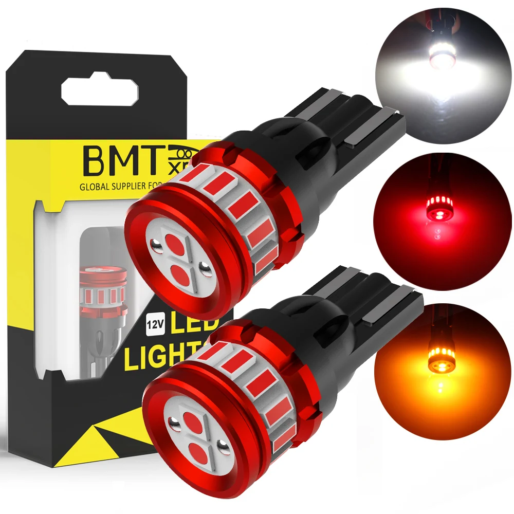 BMTxms 2PCS 18SMD 192 158 168 T10 W5W LED Car Moto Parking Clearance License Tail Brake Lights Bulb For Suzuki Honda BMW Peugeot