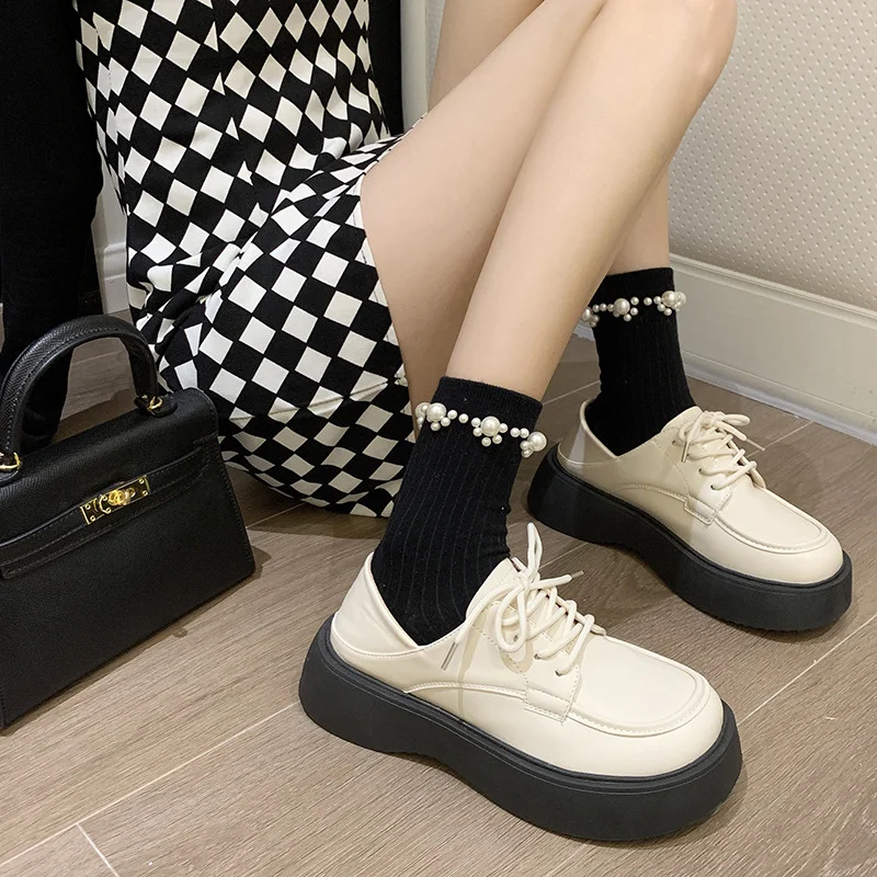 Women\'s New Platform Shoes Lolita Mary Janes Shoes School Uniform Jk Student Shoes Women Girl Round Toe Lolita Vintage Shoes