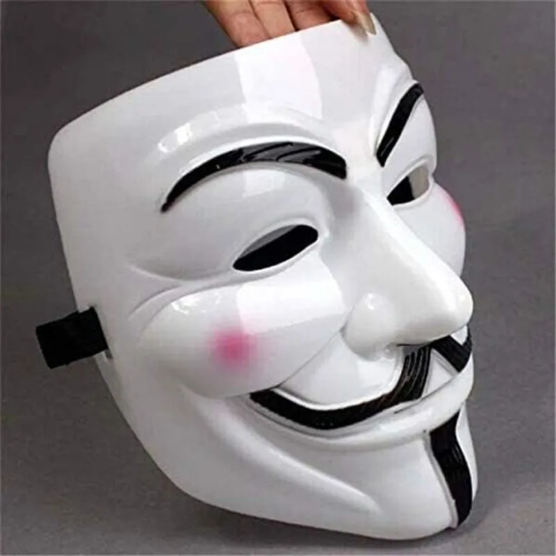 V for Vendetta Mask Halloween Anonymous Hacker Cosplay Costume Props Halloween Theme Party Horror Mask Film Theme Headgear Gifts