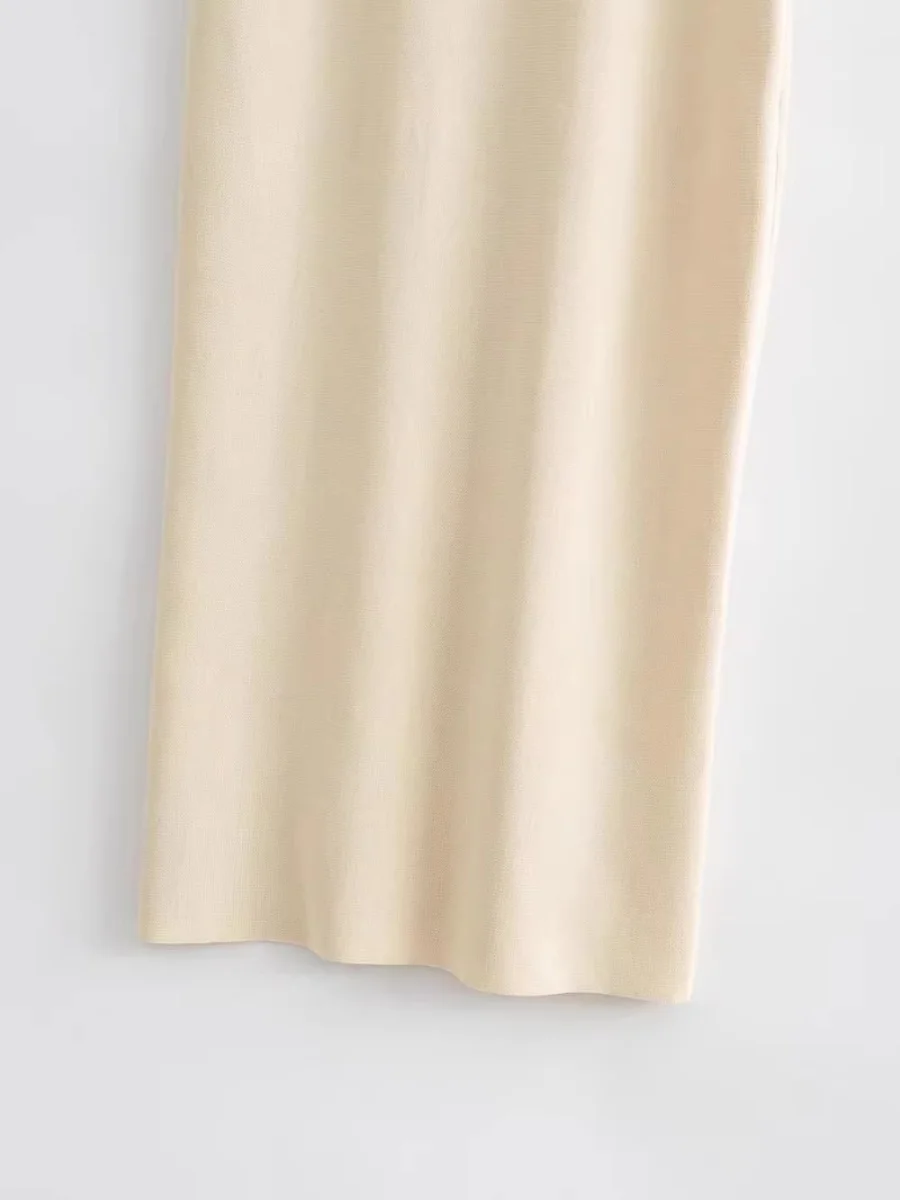 Elástico fino ajuste de malha envoltório em torno de strapl longo dr feminino primavera verão svel base camada saia cintura alta h pe