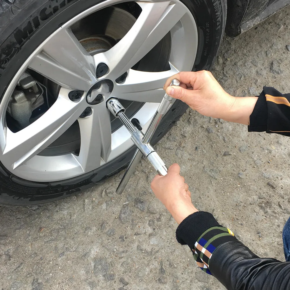 

Hand Tool 4-Way Universal Lug Wrench Telescoping Tire Spanner Cross Wrench Steel Tire Remover Car Repair Tool Lug Nut Wrenches