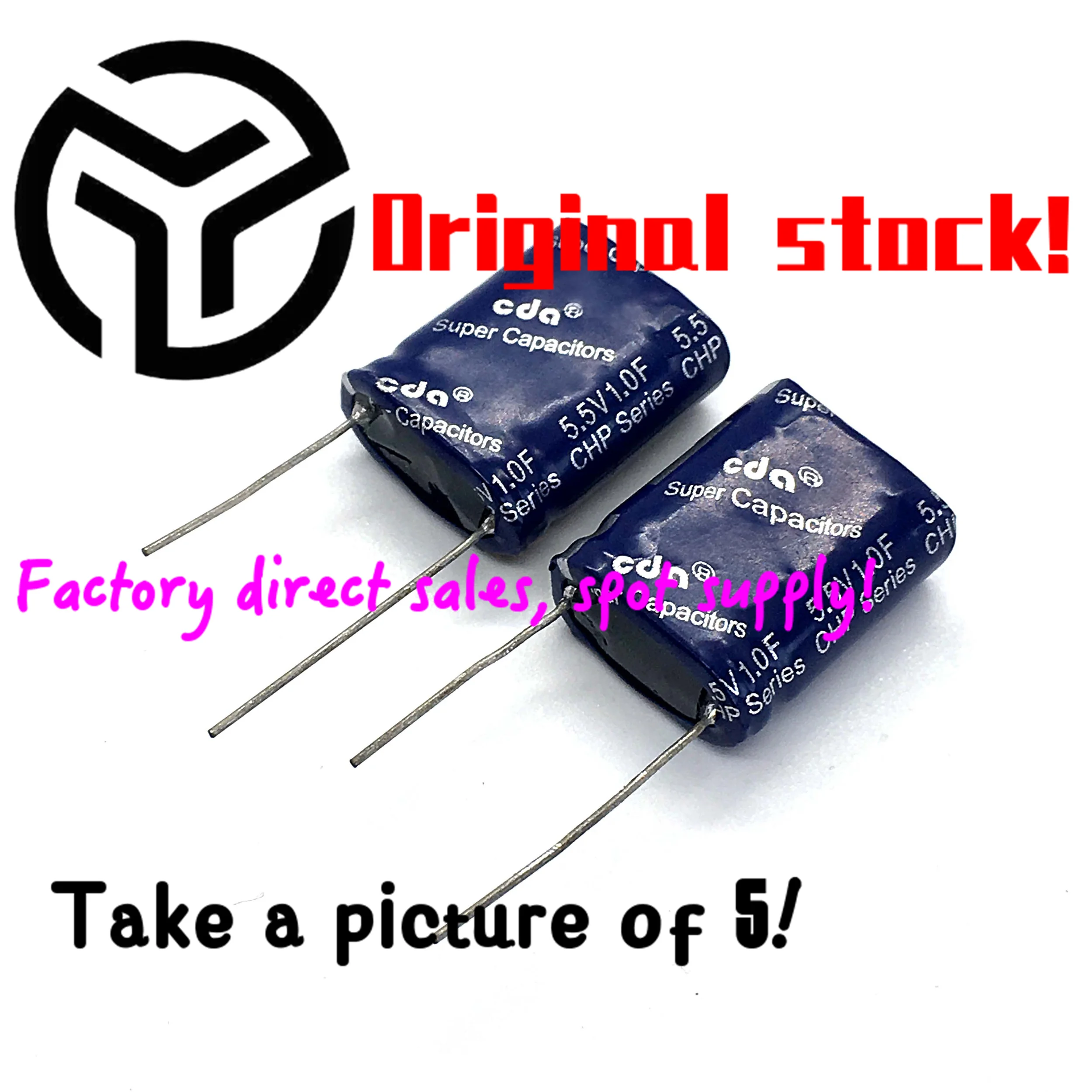 

5PCS Taiwan CDA 5.5v1f farad capacitor 5.5v1.0f combined super capacitor 20.5*9*16.5 Original spot direct sales