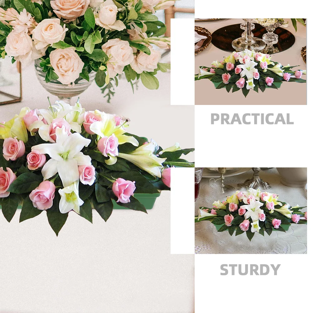 Bandejas de fijación para arreglos florales, Base de espuma de plástico para barro Floral, sujeción segura, fácil instalación, solución de exhibición elegante, 8 Uds.