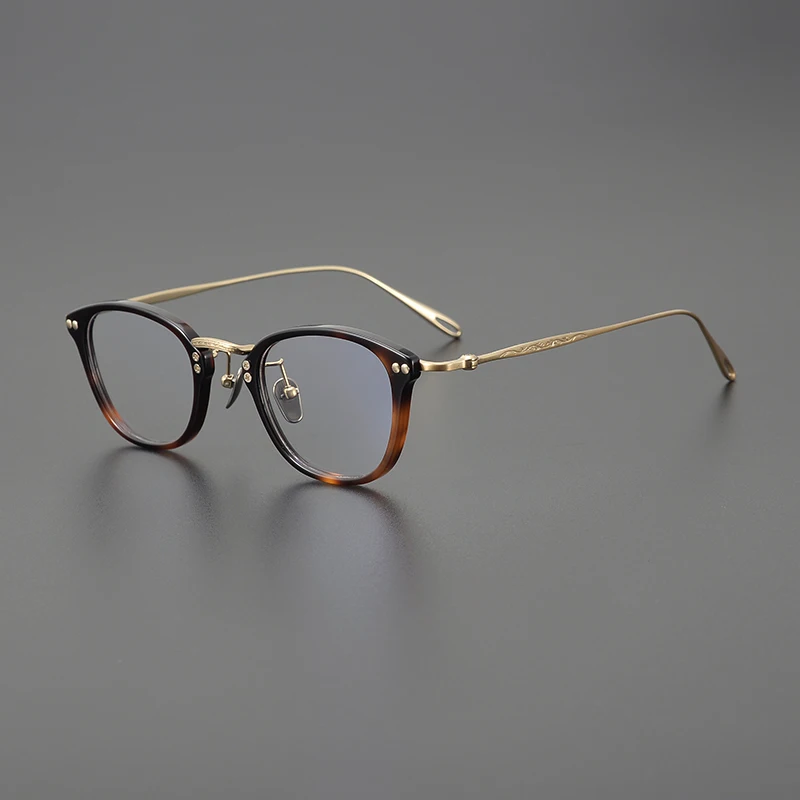 

Handmade Full Rim Square Optical Eyeglasses for Men Women Vintage Titanium Acetate Glasses Frame Myopia Prescription Eyewear