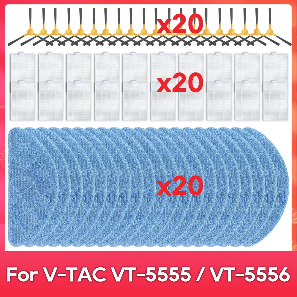 Совместим с V-TAC VT-5555  / VT-5556 фотографиями аксессуары/Фотообои для робота с фотофильтром и боковой щеткой для швабры