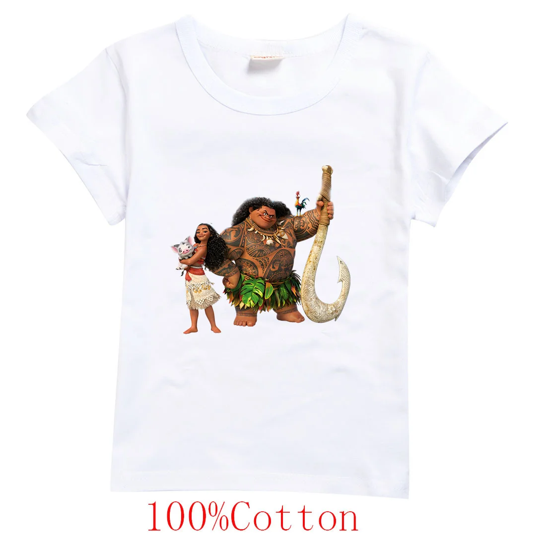 Disney Moana Boys Girls Teenager Outfits Tee Shirt  Kids Clothes T Shirts Children Cartoons Casual Tops