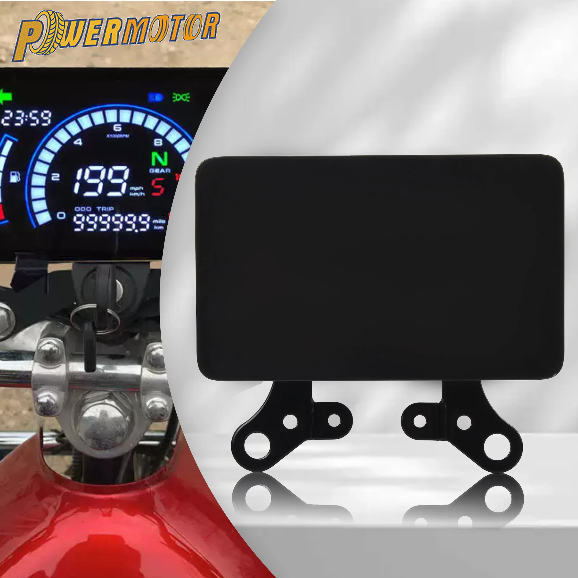 

Motorcycle Speedometer Instrument Panel With Backet Tachometer Voltmeter Odometer Indicator Light Scooter Modified Accessories