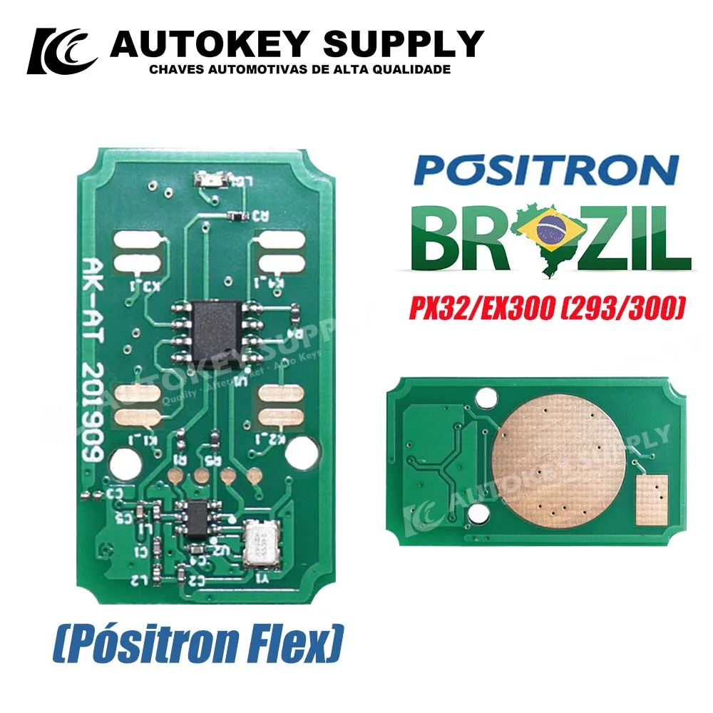 Autokeysupply AKBPCP122AT PX40 4 Button Remote Key Alarm System Double Program (293/300) For Brazil Positron Flex