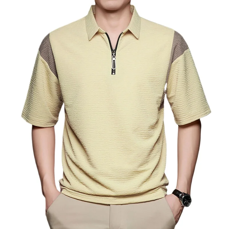 

Mens Luxury Designer Camiseta Polo Hombre 2025 Top Quality Half Zipper Short Sleeve Golf Wear for Men Social Business Polo Shirt