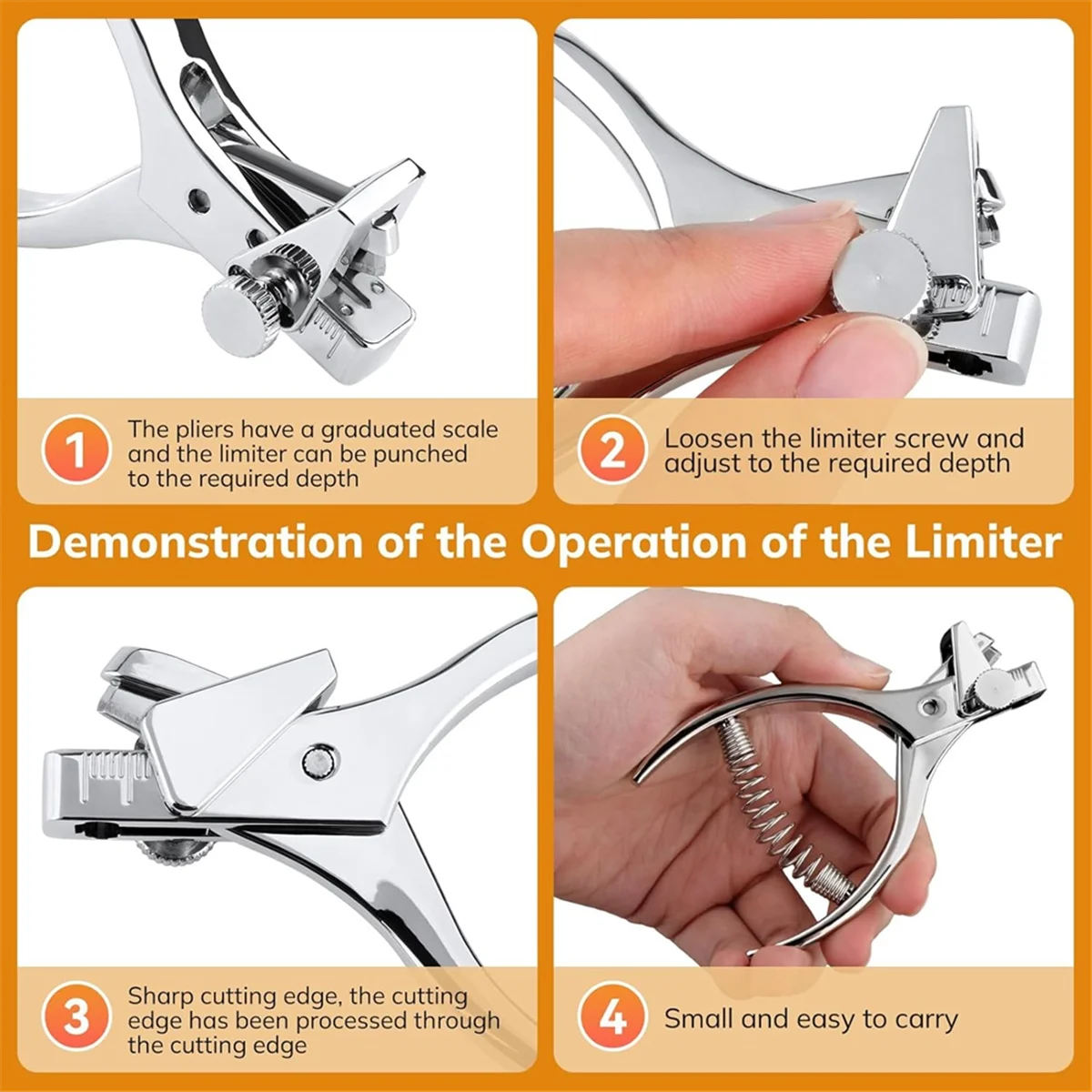 Pattern Notcher Tool for Fabric Sewing Pattern Pliers for Cloth Professional Hole Puncher Notcher Punching Pliers, 2mm