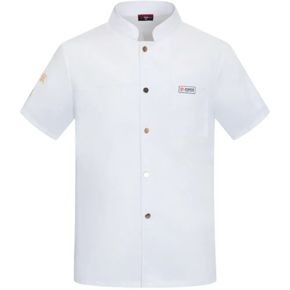 Koch-Arbeitskleidung für Damen und Herren, Hotel, Catering, Küche, Sommer, dünne Kochkleidung, atmungsaktive Arbeitskleidung, kurze Ärmel