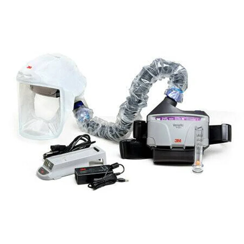 Positive Pressure Breathing System TR-300 with M-300 Head Cover Electric Air Supply Respirator Droplets Dust 99%≥