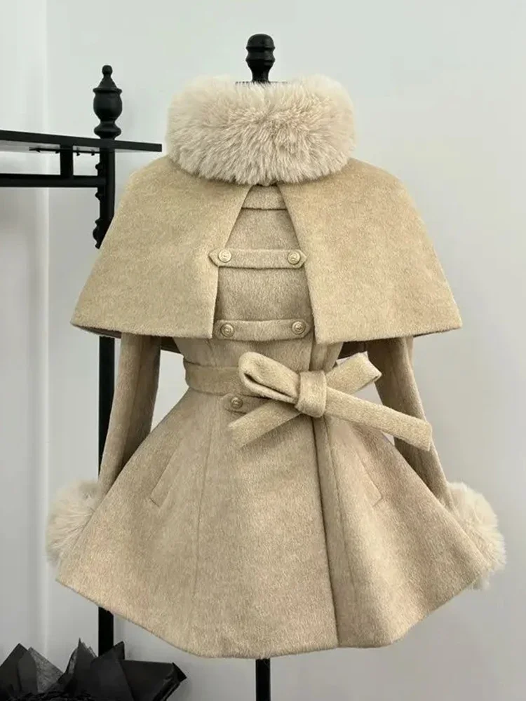 Wintermantel Dicke Wolle & Mischungen Outwear Langer Mantel Frauen Graben Chaquetas Mujer Chic Japanische Jacke Outdoor