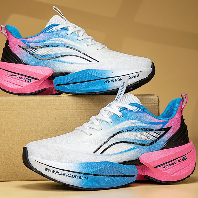 

Кроссовки для бега мужские и женские, для марафона, с карбоновой пластиной, специализированные спортивные, дышащие, легкие, удобные, нескользящие