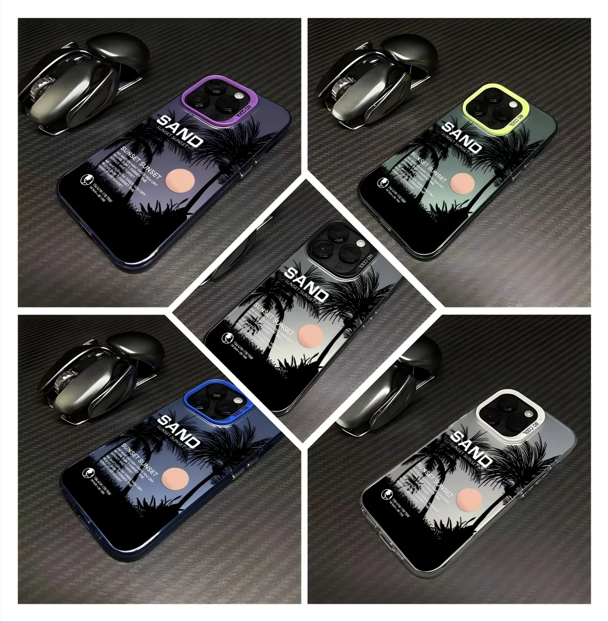 INS Sunset Beach Palm Phone Case for Samsung Galaxy S26 S25 S24 S23 S22 S21 S20 Note20 FE Ultra Edge Plus 4G 5G Anti Fall Cover
