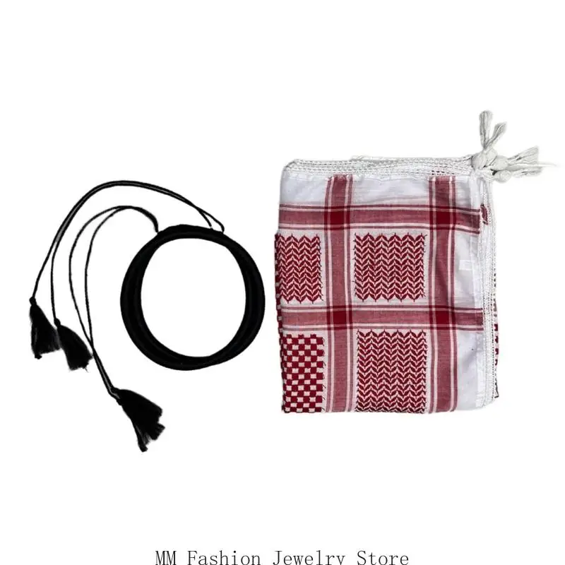 

Unisex Middle Eastern Keffiyeh Scarf Comfortable and Breathable Shemagh Head Scarf for Fashion Enthusiasts Daily Wear