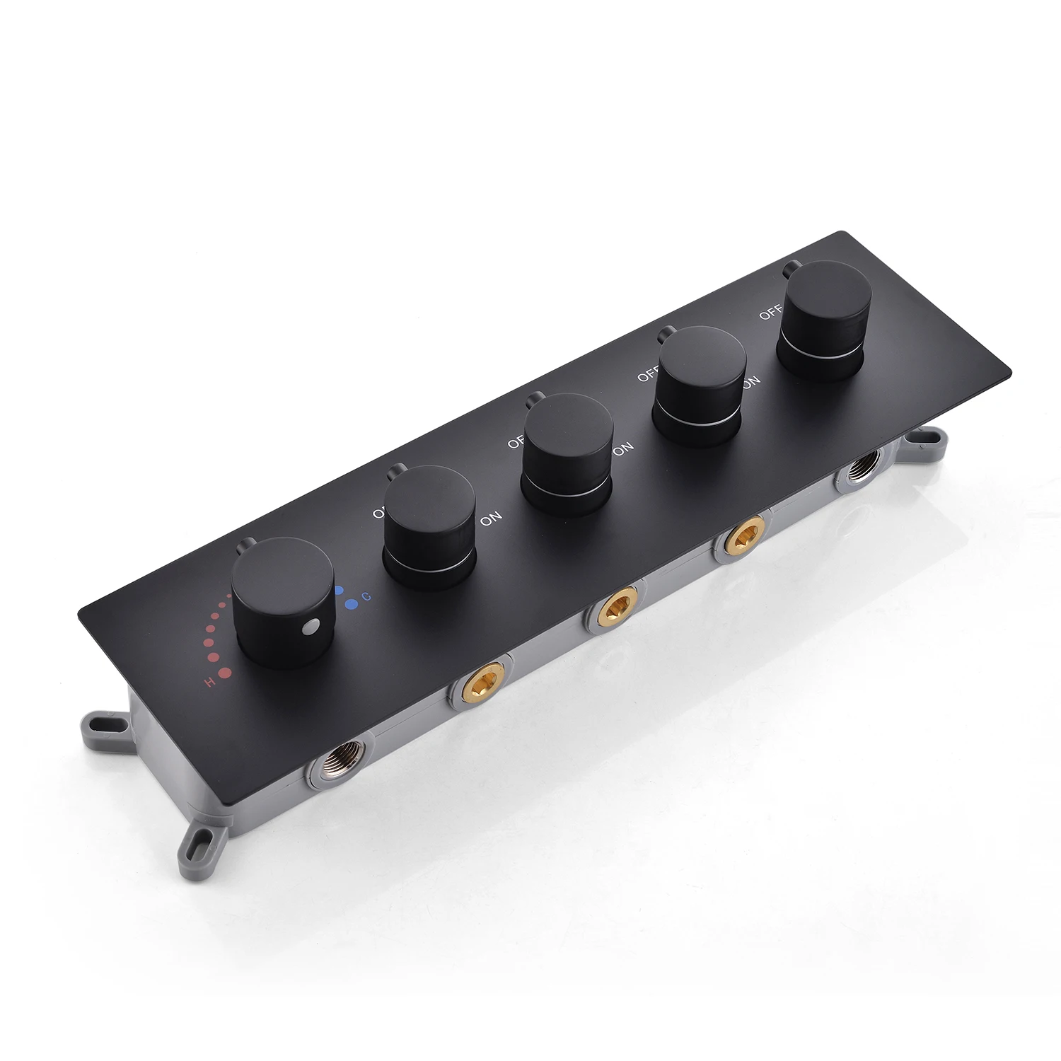 Imagem -06 - Smart Matt Black Conjunto Termostático de Chuveiro Torneira Misturador de Válvulas Reprodução Bluetooth Música Led Multifuncional Conjunto de Chuveiro 2024