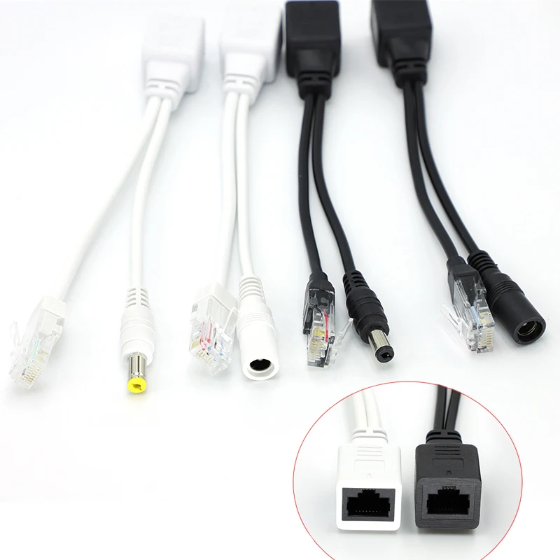 

1PCS POE Cable Passive Power Over Ethernet Adapter Cable POE Splitter RJ45 Injector Power Supply Module 12v For IP Camea