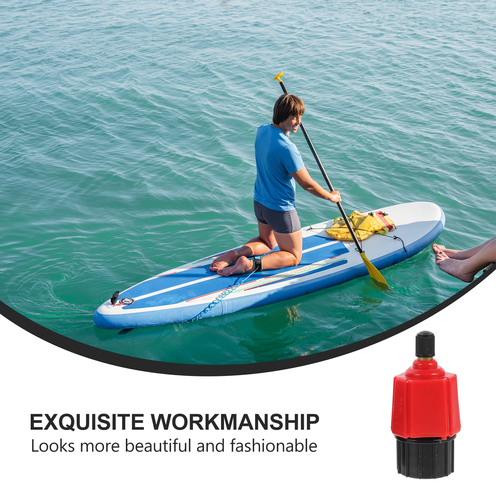 

5pcs Air Valve Adapter Inflatable Boat Pump Red Nozzle Kayak Accessories Durable Portable Sports Rubber Boat