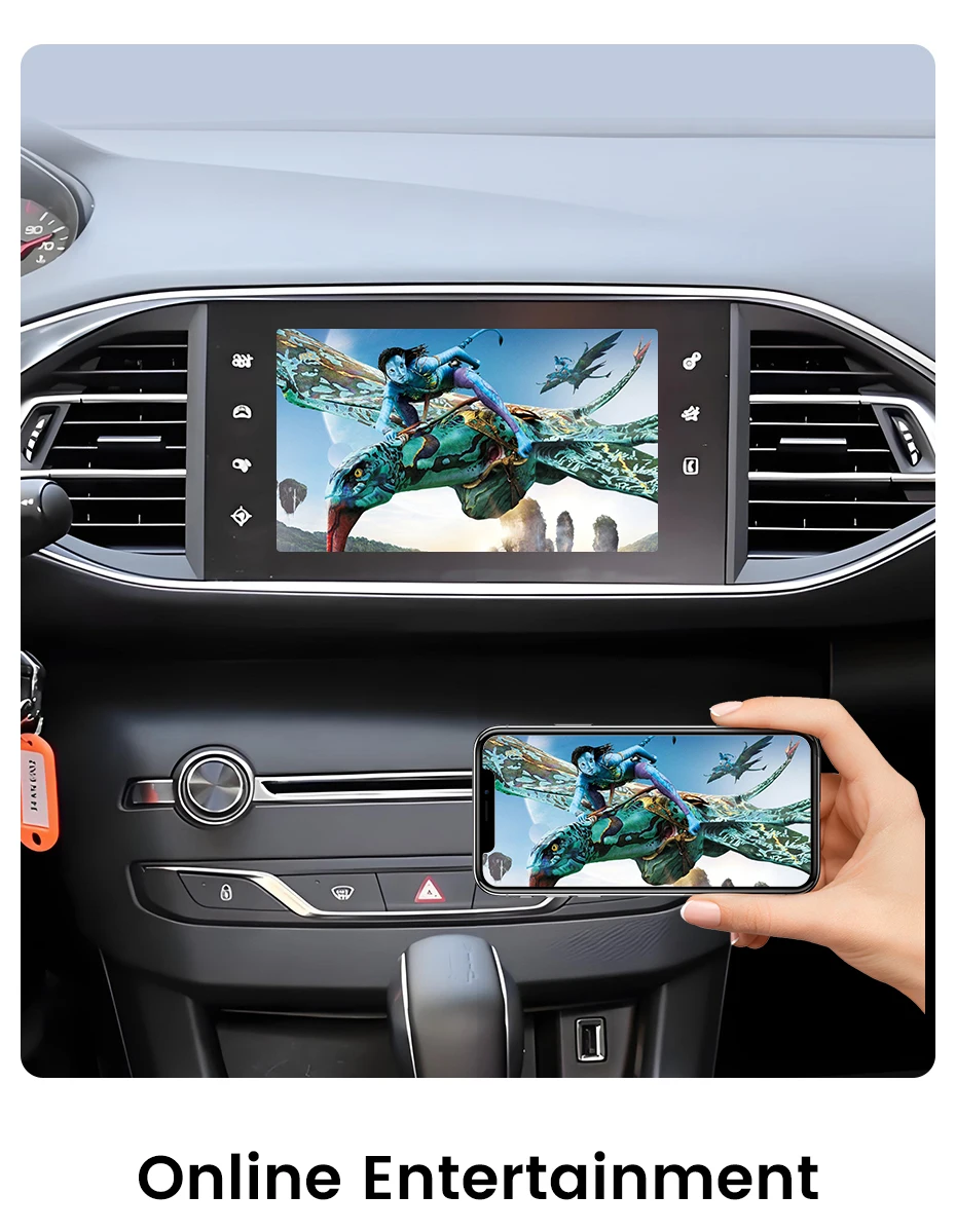 Junsun Wireless CarPlay Android Auto Modul Decoder Für Peugeot Citroen SMEG MRN Picasso C4 C5 DS4 DS3 308 508 208 3008 Airpaly – Detail 4