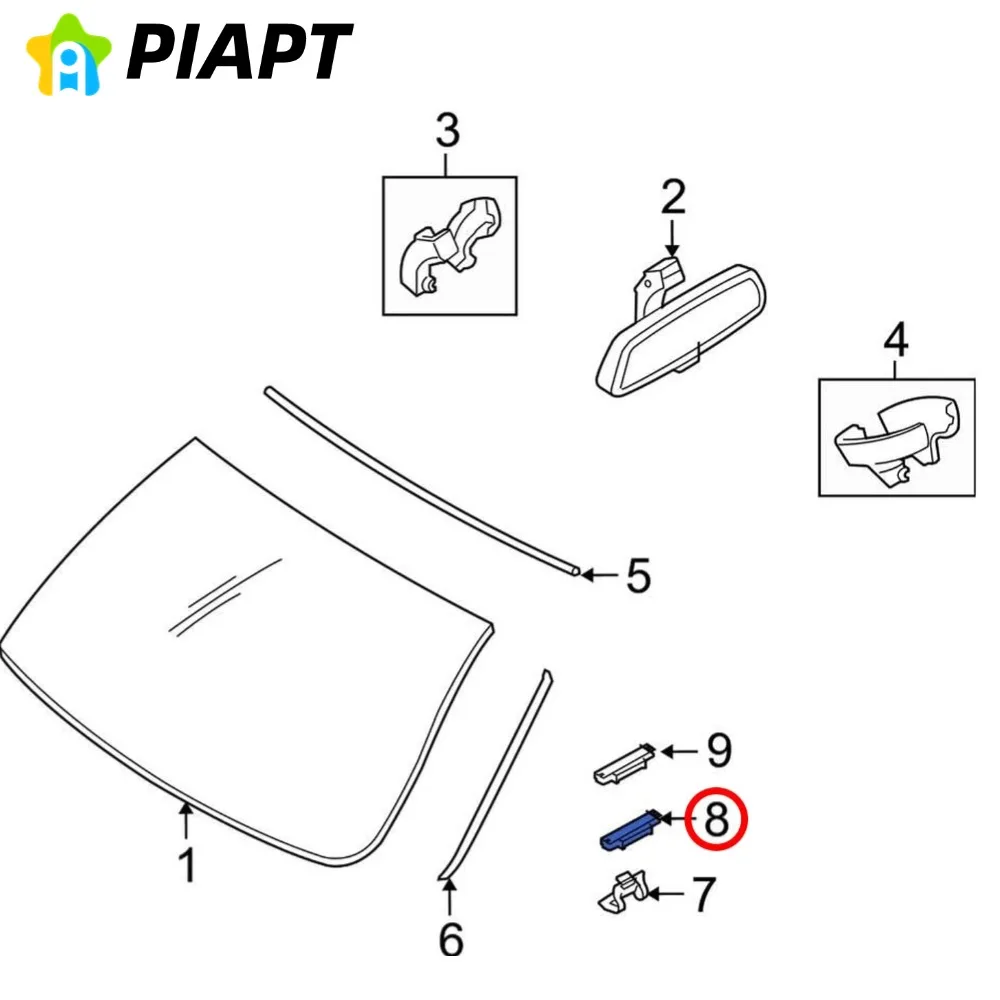 20 Stück OE # 51317064098 Windschutzscheiben-Formclip für BMW 51-31-7-064-098 51317064098 E60, E61, E70 X5, E70 X5M, E72 E71 X6, E71 X6M – Detail 6