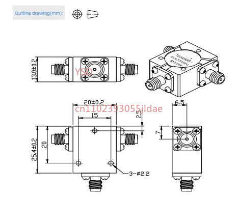 

TH2025 Series Coaxial Circulator Connector Frequency 1.7-6.0GHz