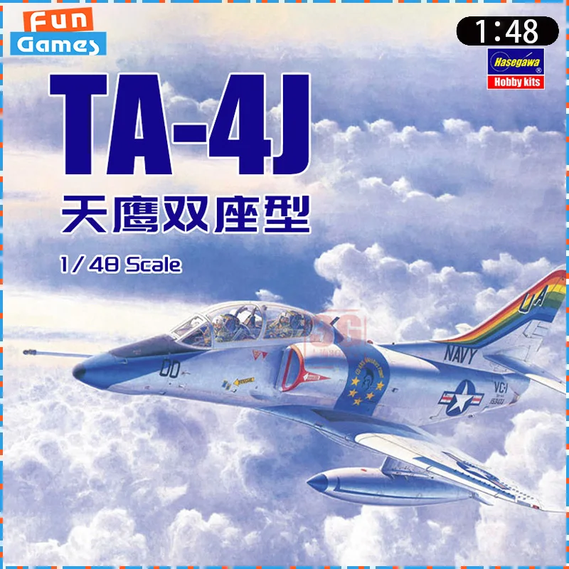 

1/48 HASEGAWA Assemble Airplane America TA-4J Skyhawk Two-seat Type Plane 07243 Assembly Model Ornament Collectible Custom Gift