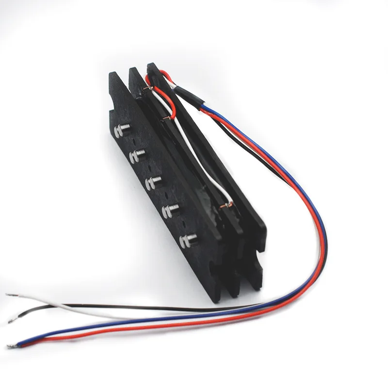 1PCS Staggered Pole Humbucker Pickup for 5-String Bass – Alnico 5 Stacked Low Noise Design – 17K Neck / 18K Bridge