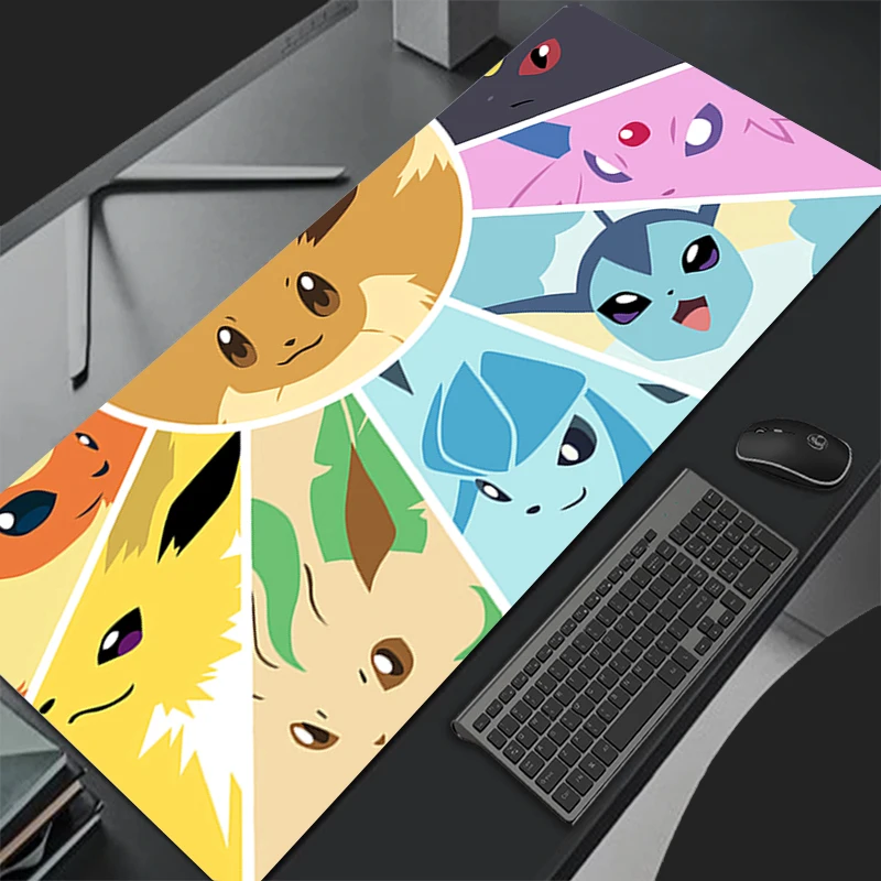 Alfombrilla grande para ratón de Anime Gengar Pokemon Pikachu, alfombrilla para teclado de jugador, alfombrilla para escritorio de ordenador, alfombrilla para juegos, alfombrillas para ratón para CS GO LOL
