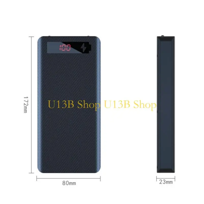 U13B 18650Battery Box DIY حامل للحالة Dual USB LCD Digital DIS
