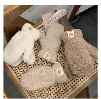 ถุงมือกรงเล็บหมีน่ารักสำหรับผู้หญิงใส่กลางแจ้งของเด็กผู้หญิงให้ความอบอุ่นคอสเพลย์อนิเมะนุ่มนิ่มอบอุ่นสำหรับหน้าหนาว