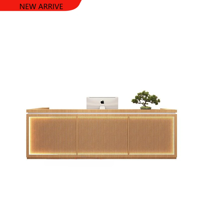 Chinese-Style Rattan Woven Silk Style Front Desk Cashier Antique Restaurant B & B Bar Counter