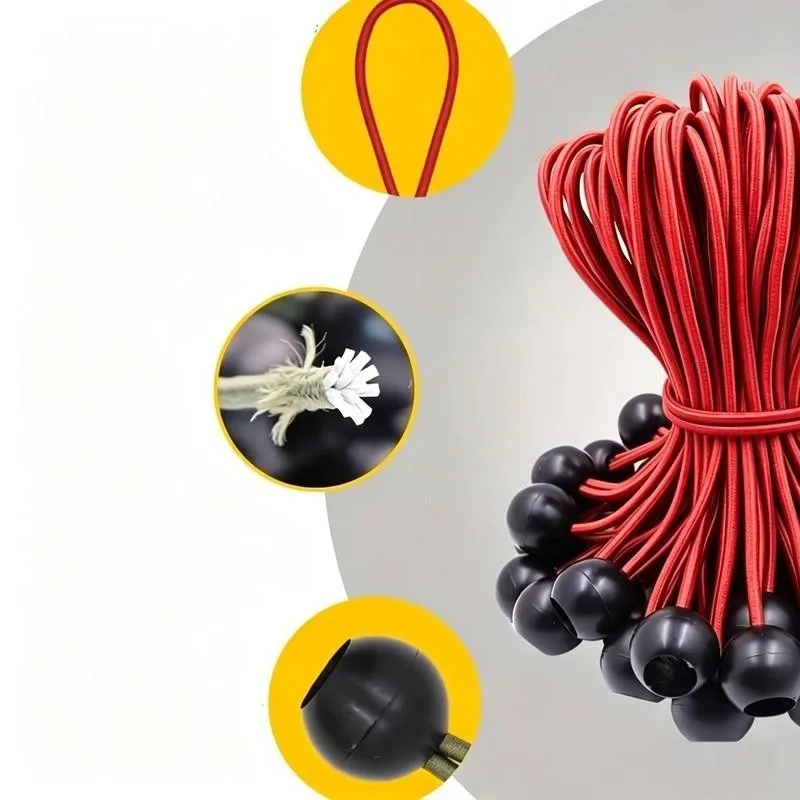 24 unidades de correas elásticas de 30 cm, alta elasticidad y resistencia para amarrar tiendas de campaña, multiusos, versátiles
